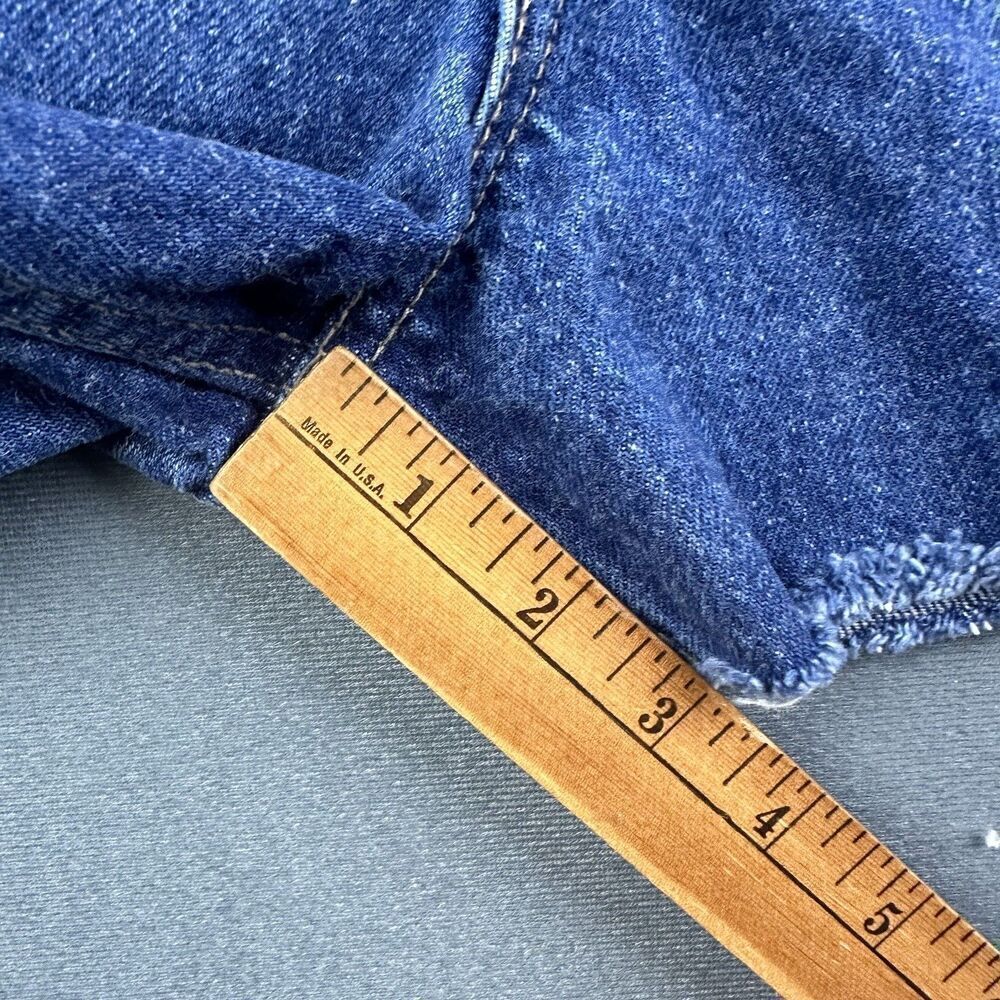 Vintage Brittania Cut Off Jean Shorts Jorts Womens 34 Blue High Rise Button Fly* - Picture 11 of 13